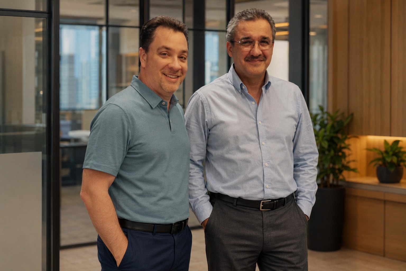 Two ISG teammates at the U.S. office